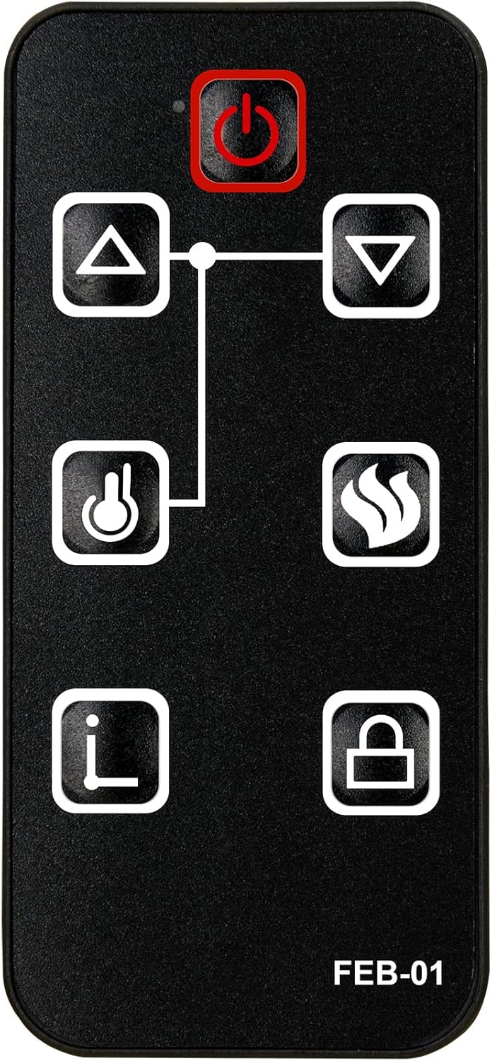 Replacement for FEBO Flame Electric Fireplace Remote Control E3001 ZHS30B 38415A
