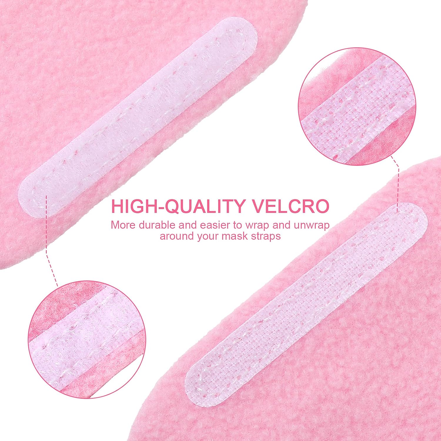 12 Pieces Headgear Strap Cover Comfortable No Face Marks Strap Covers to Reduce Face Neck Pressure(Pink)