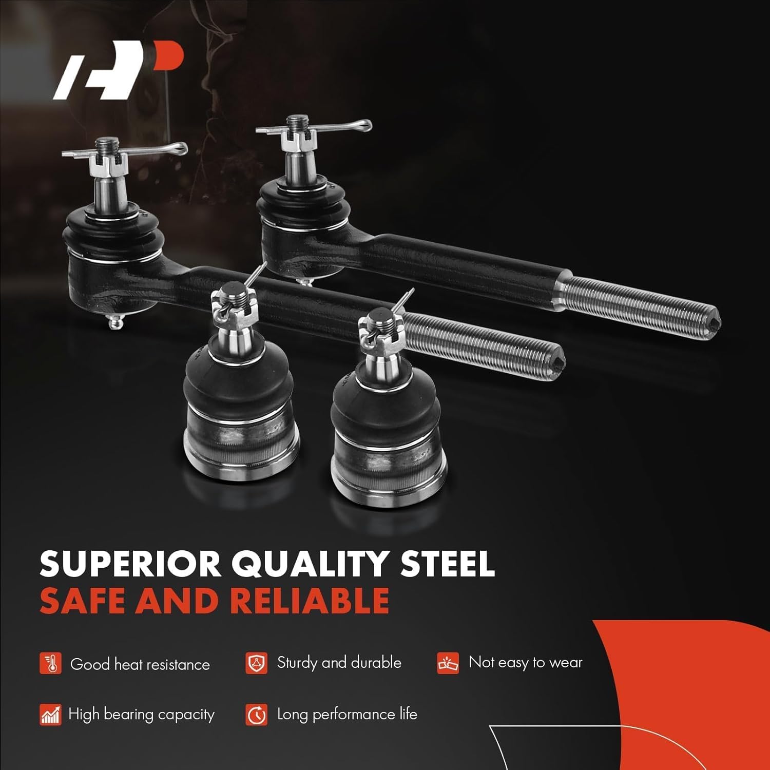 A-Premium Set of 10, Front Upper & Lower Ball Joint, Inner & Outer Tie Rod End, Compatible with Chevrolet & GMC - 1982-1995 - Blazer, S10, S10 Blazer, Sonoma, Jimmy, S15, S15 Jimmy, RWD Only