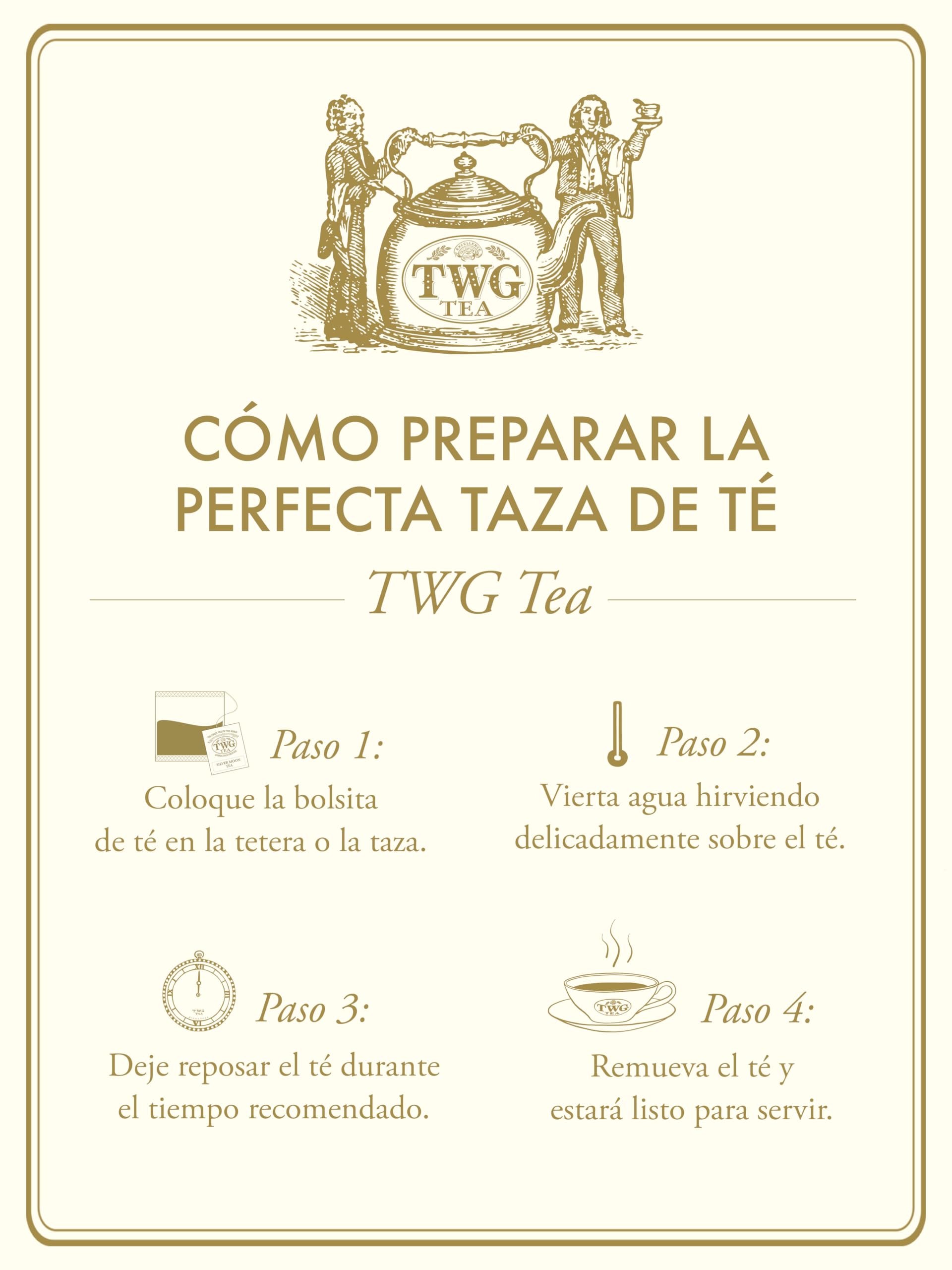 TWG Tea | Taster Collection Tea Bags, selección de 6 de los tés más vendidos en 30 bolsitas de algodón cosidas a mano en caja de regalo de 75 g