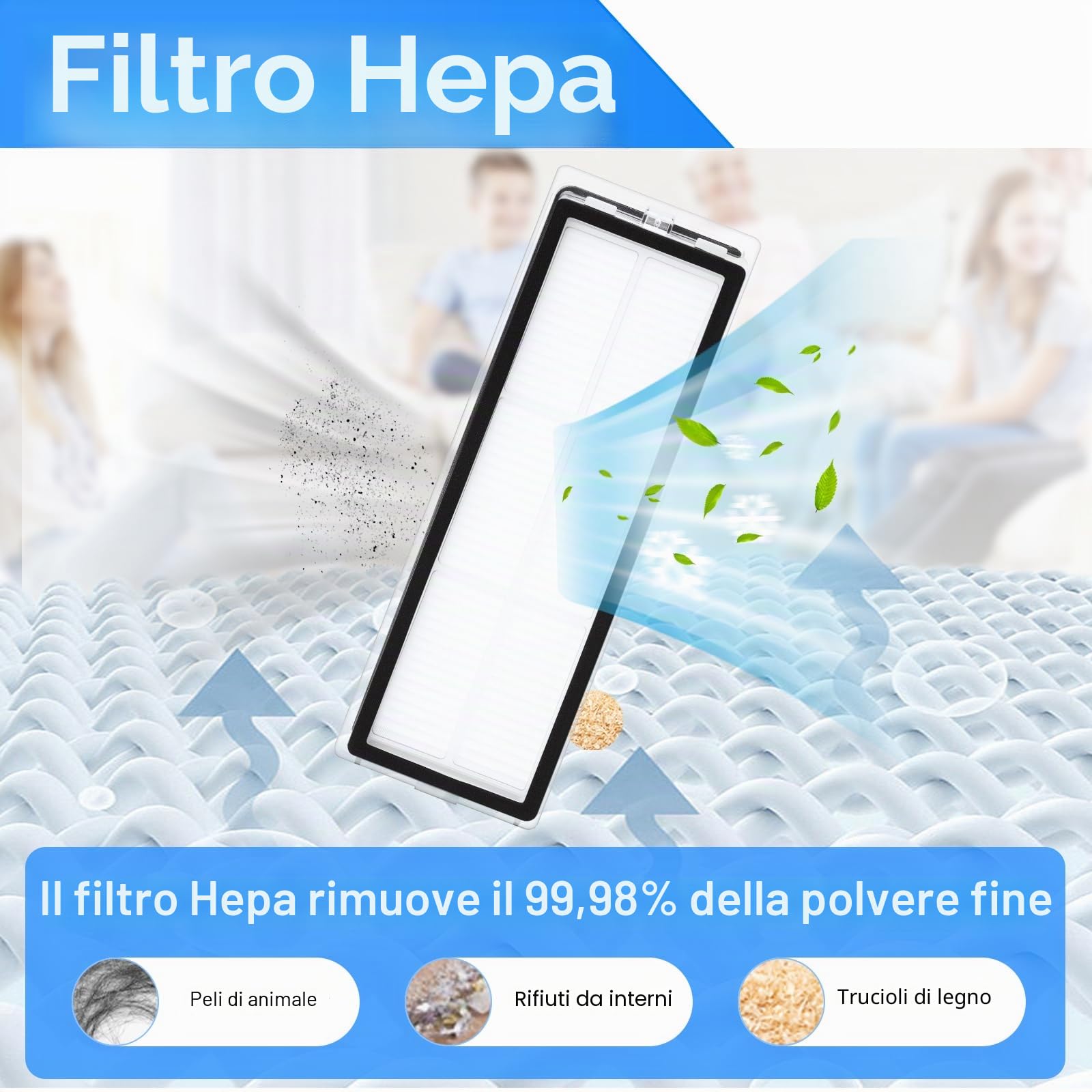 Set di accessori per Dreame D20 Pro Plus robot aspirapolvere. 2 spazzole principali, 4 filtri Hepa, 4 cuscinetti tergicristalli, 4 spazzole laterali, 4 sacchetti per la polvere, 1 spazzola