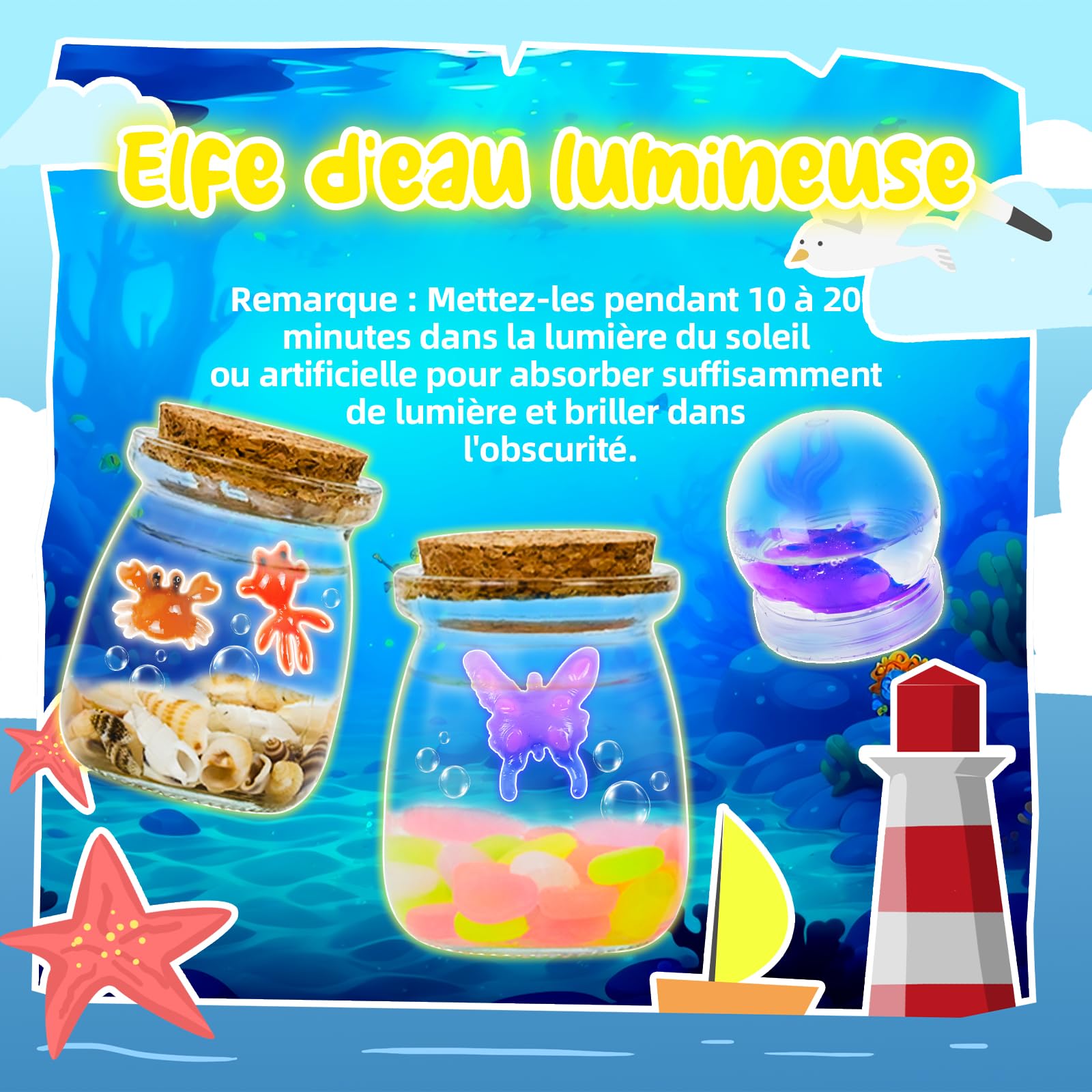 Jouet Scientifique Enfant Kit Aqua Gelz - Crée Tes Elfes D'Eau Magiques - 22 Couleurs Et 16 Moules - Jouet Créatif Enfant Peinture Gonflante