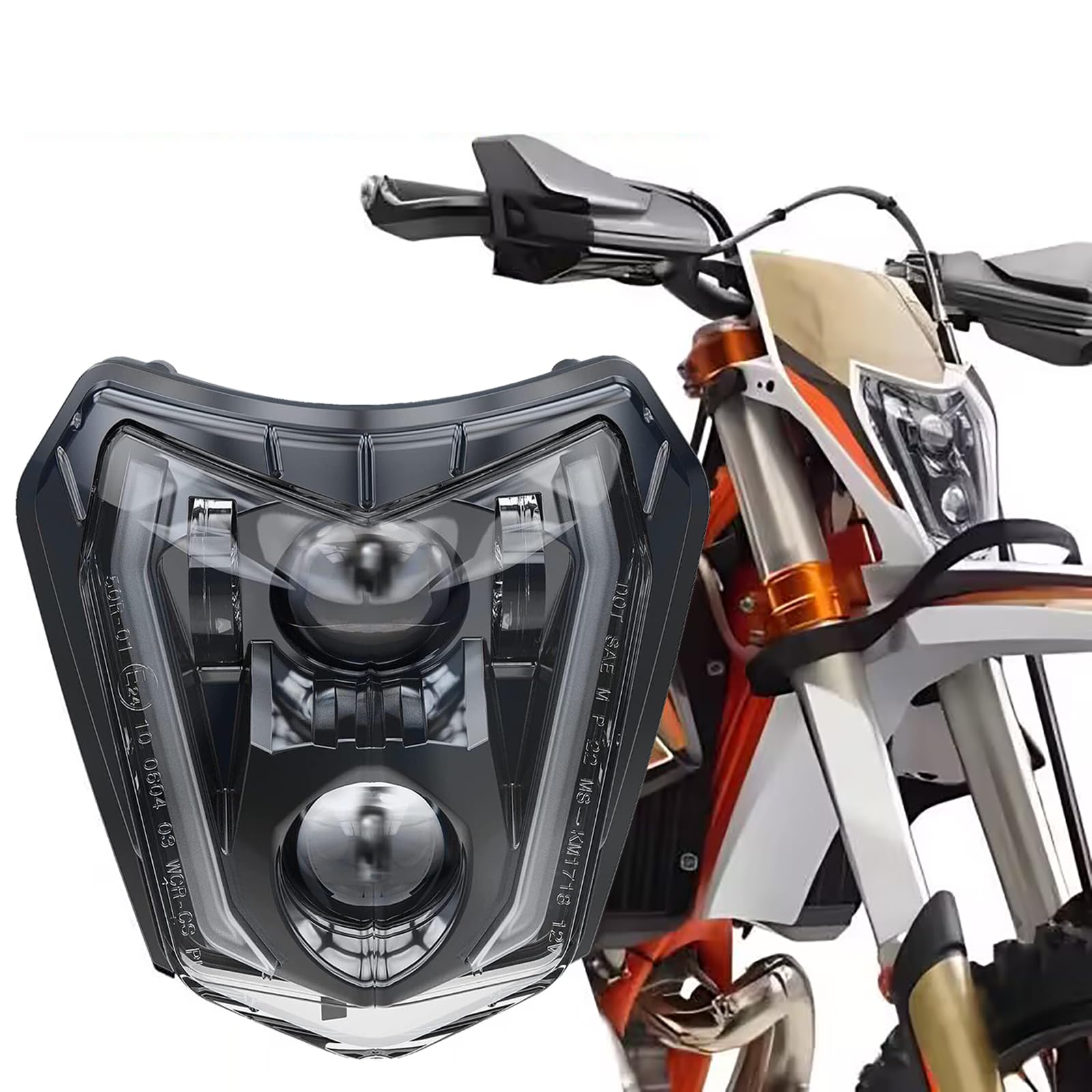 Led Motorrad Scheinwerfer e-geprüft für KTM EXC XCW 250 350 450 500 2014-2023 SMC-R 690 Enduro 2019-2023
