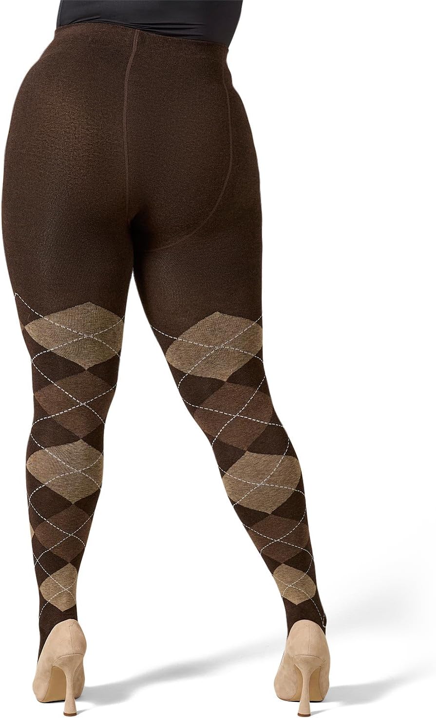 MeMoi Classic Argyle Cotton Tights for Women, Cozy and Stlylish Patterned Sweater Tights - Sizes Small to 6x - Image 8