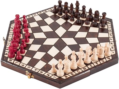 Juego y tablero de ajedrez romano para tres jugadores