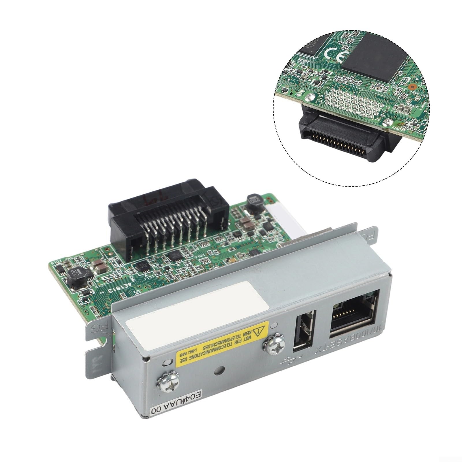 Modulo di interfaccia Ethernet UB-E04 C32C881008 per stampante TM-T88VI T88V T70II U220 H6000 Print Server 10/100 Mbps Fast Ethernet PCB Componente per l'integrazione di rete al dettaglio e