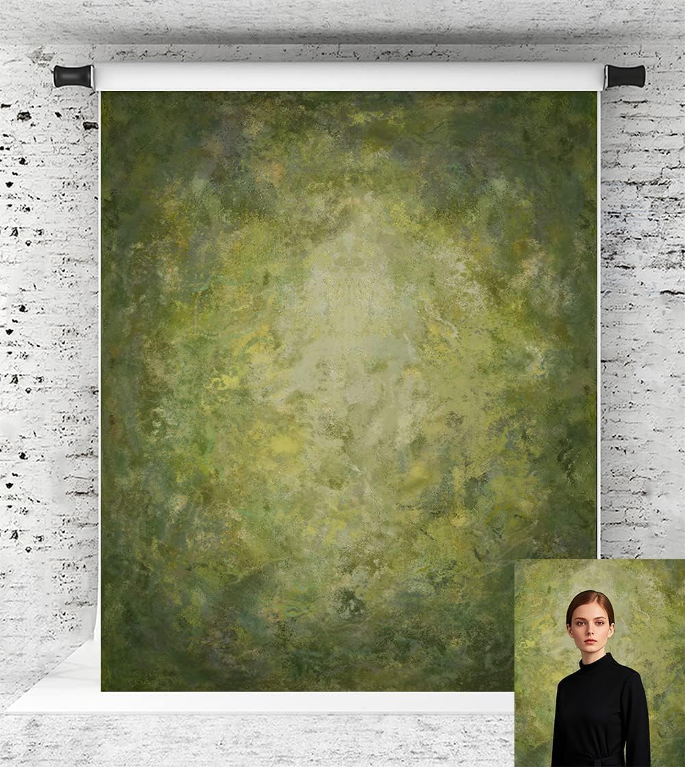 Kate 5x7ft(1.5mx2.2m) Vintage Rusty Backdrops Microfiber Green Paint Abstract Photo Backdrop Retro Portrait Background