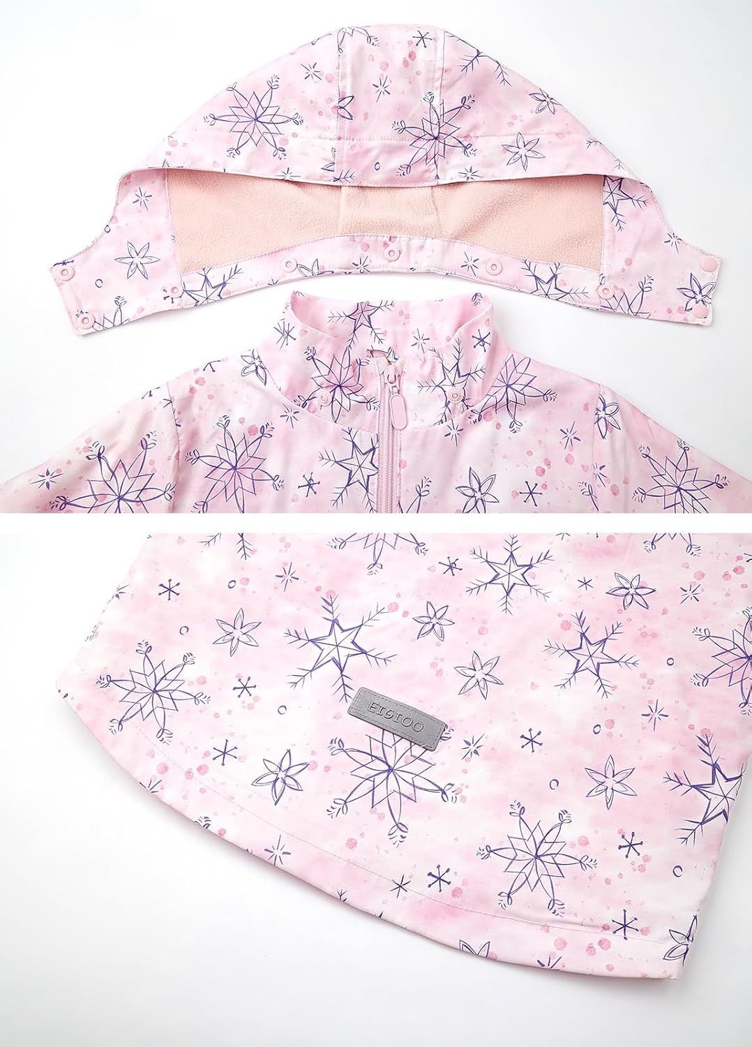 Boys Girls Waterproof Hooded Jackets Lightweight Soft Lining Kids Windbreaker Rain Coats - Image 6