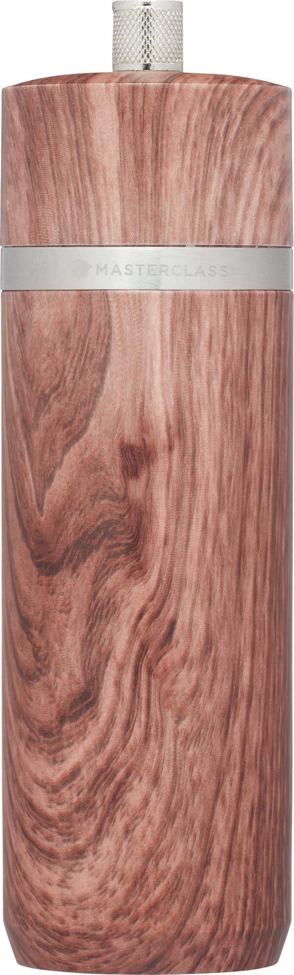 Masterclass Brown Salt Or Pepper Grinder, Plastic, Walnut Wood Effect, 17 Cm