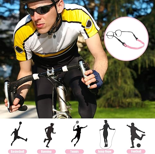 Miniatura 7 de Correa para lentes, correa ajustable para gafas, 5 unidades, correa antideslizante para lentes de sol, para hombres y mujeres, correas para lentes