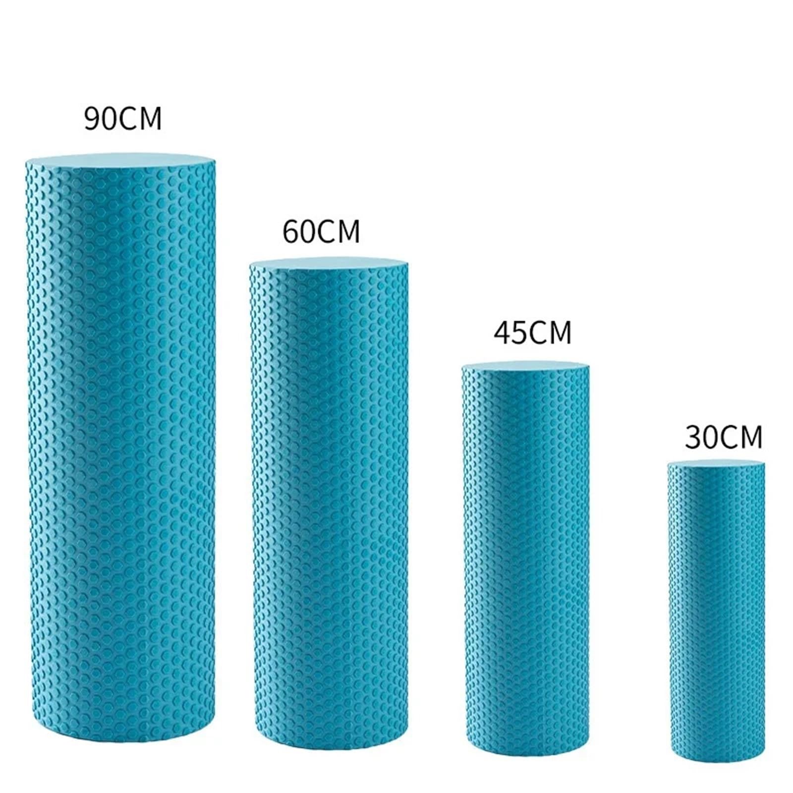 Rullo di Schiuma Massaggio Muscolare Palestra Yoga Rullo di Rilascio Colonna Sport Fitness Lombare Foam Roller(Blue 90CM)
