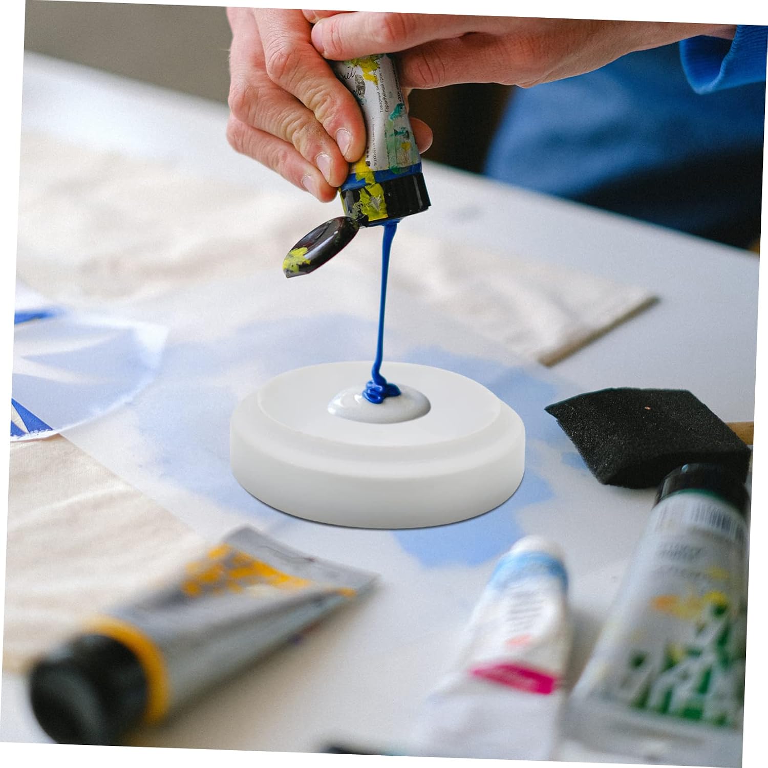 1set Pigment Mixing Plate Design for Watercolor Oil Painting Lightweight Portable with Features for Artists and Calligraphy Enthusiasts