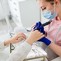 Vista 7 de Reposabrazos para uñas, soporte de brazo de uñas para tecnología de uñas con tapete de mesa de cuero de microfibra, soporte de manicura