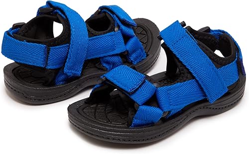 Skysole Sandalias de doble correa para niños, zapatos anfibios con suela de goma para playa, piscina, senderismo, caminar y deportes