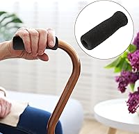 Vista 3 de KALIONE Paquete de 4 agarres de caña – Reemplazo de mango de espuma negra para personas mayores