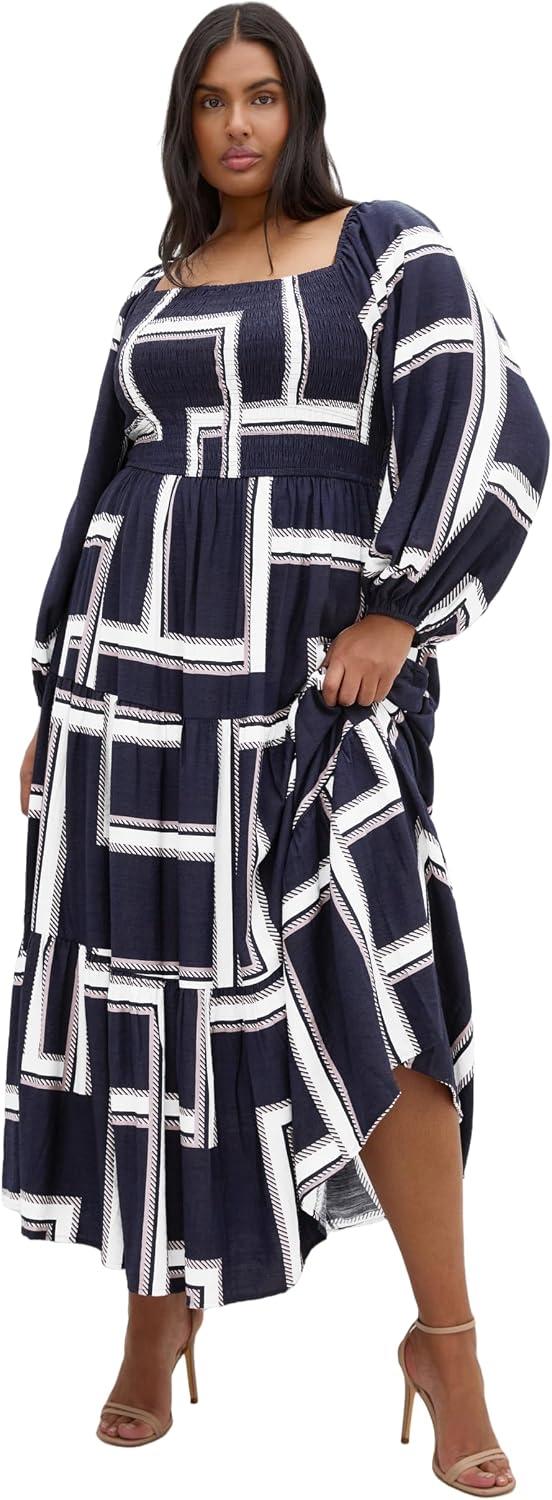 City Chic Plus Size Dress - Leila Print Maxi