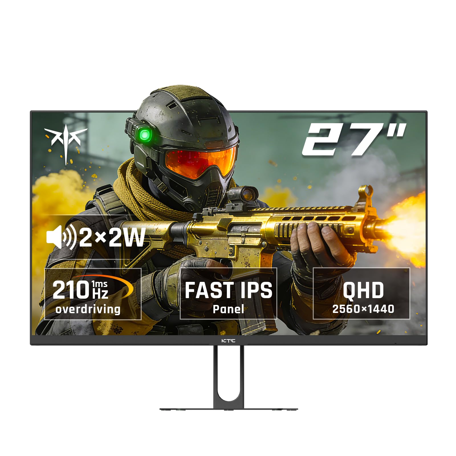 KTC 27 Inch QHD Gaming Monitor, 2K 210Hz 1440P Computer Monitor