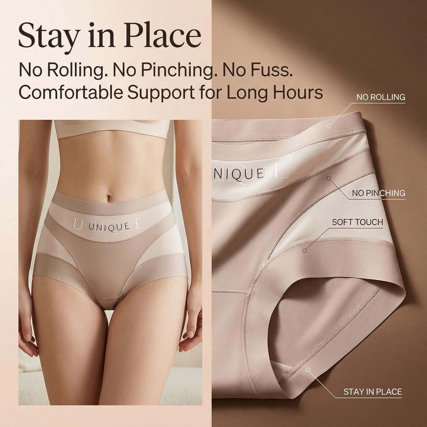 Unique Underwear Tummy Control, High-Waist Tummy Control Seamless Shaping Panties