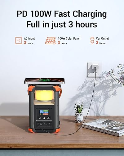 Miniatura 7 de BLAVOR Estación de energía portátil, generador para exteriores de 236.8 Wh64,000 mAh, generador pequeño de carga rápida bidireccional USB C de 100
