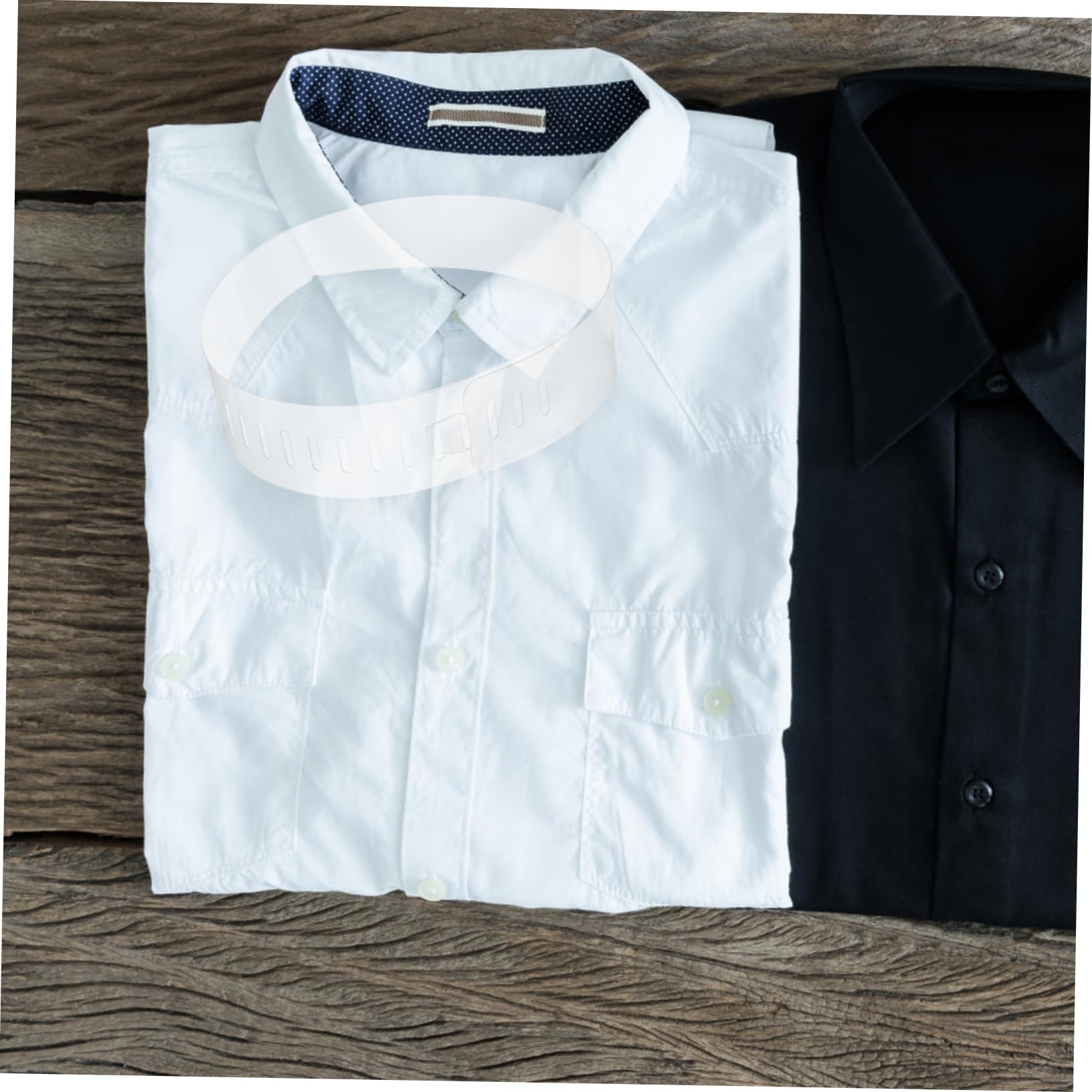 Baluue 100 Piezas Collar de Pvc para Fijación de Cuello de Camisas Varillas de Plástico Soporte para Cuello para Hombre