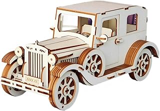 Vintage Off-Road Car Model Kit, 3D Wooden Puzzle for Adults & Teens, Wooden Mechanical Model Building Kits, DIY Brain Teaser Craft Hobby Toy, Desk Decor & Creative Gifts