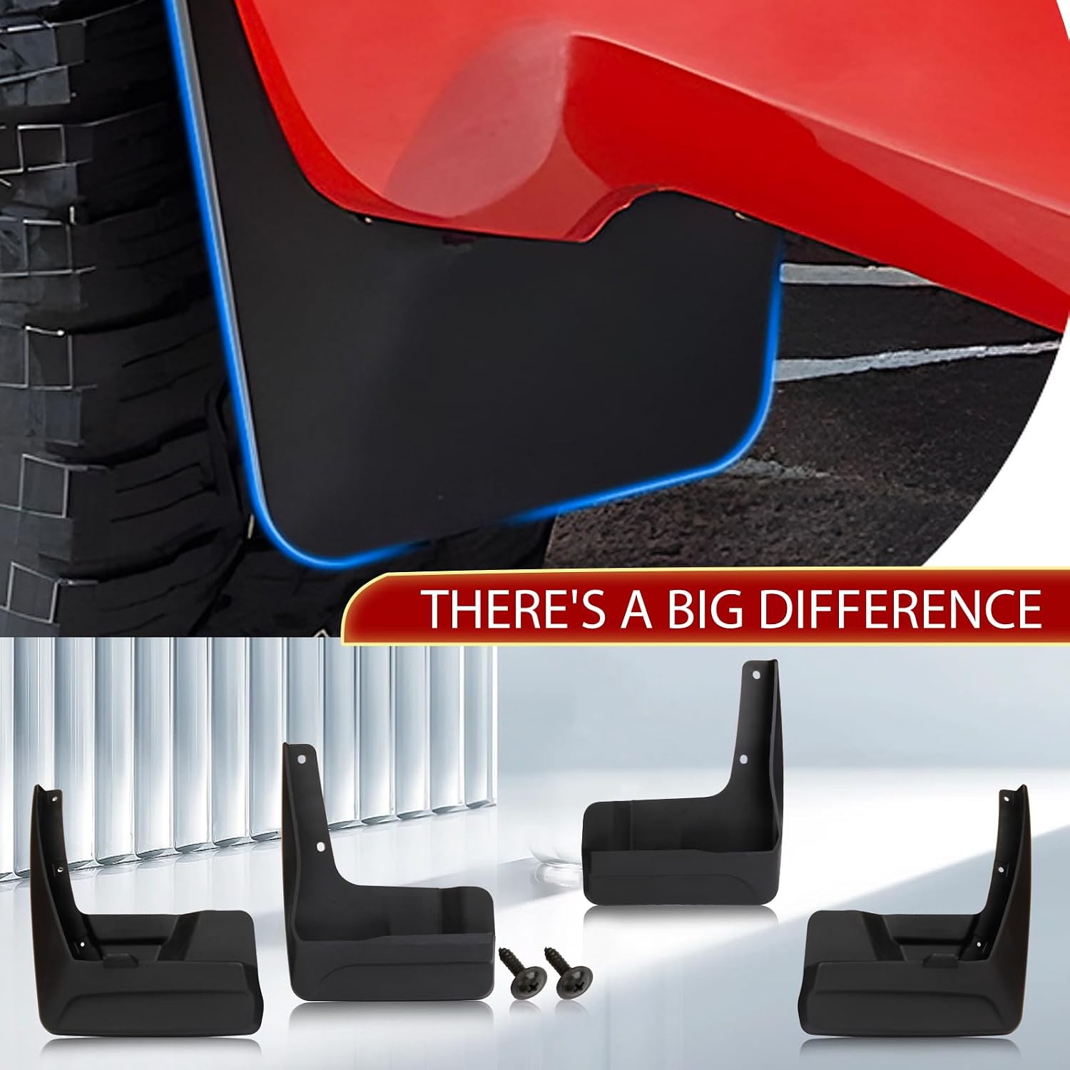 MITZONE Mud Flaps Splash Guards mudguards Compatible with 2018-2020 Toyota Sienna Front Rear 4pc Set