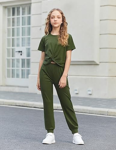 Miniatura 2 de Arshiner Conjuntos de ropa para niñas, teñido anudado, tops y pantalones deportivos, ropa deportiva, trajes deportivos de 4 a 13 años