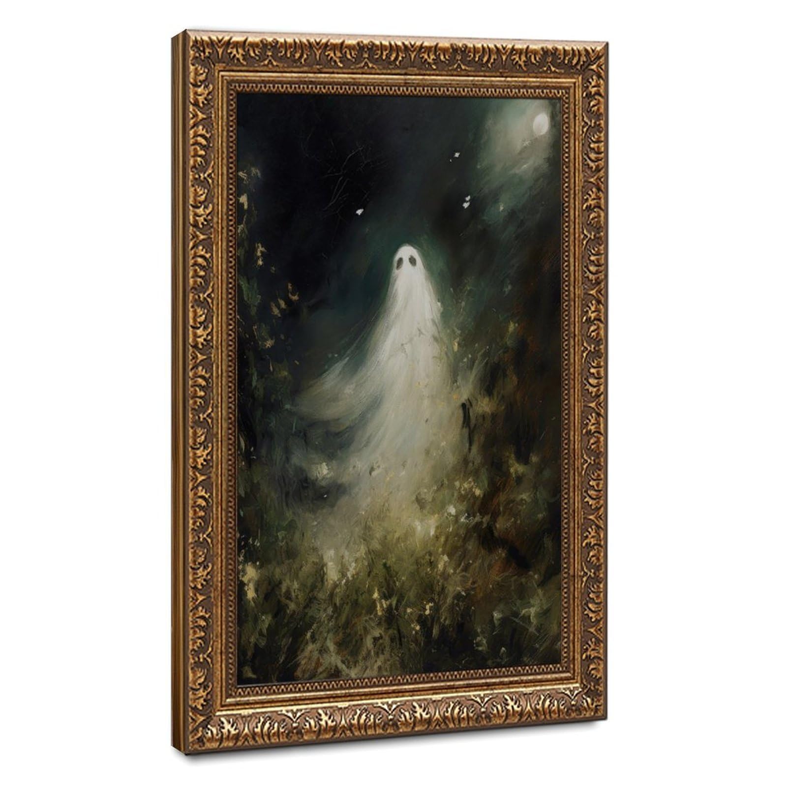 Bareronor Green Ghost Poster Canvas Poster Bedroom Decor Landscape Office Room Decor Gift 12" L X 18" W