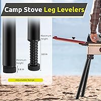 Vista 4 de Niveladores de patas de estufa de campamento ajustables, accesorios para estufas Camp Chef Explorer, apto para estufa de campamento al aire libre