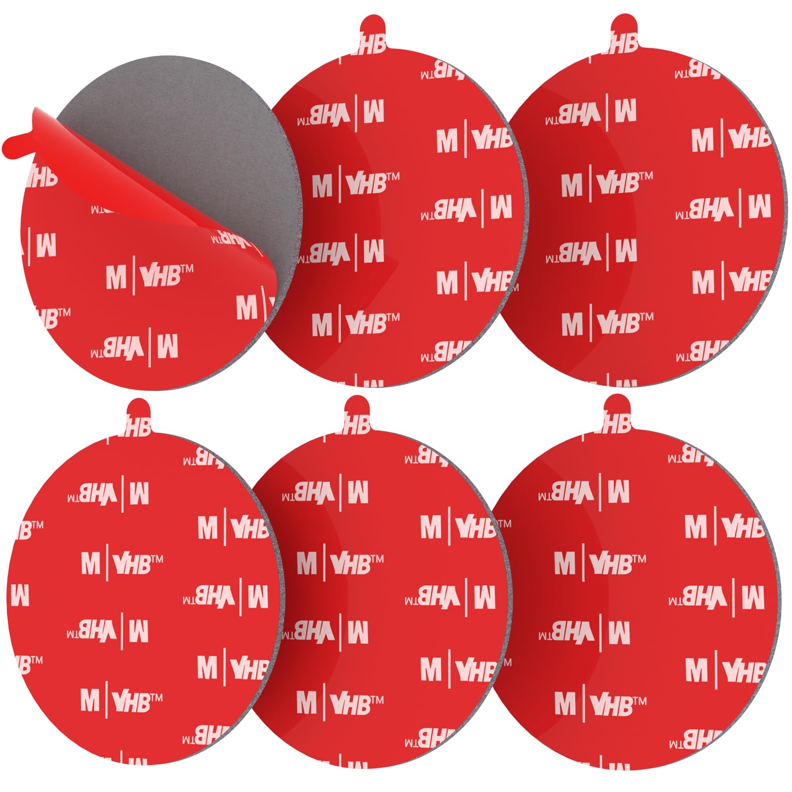 Extra Strong Double Sided Tape, 6 Pcs Car Camera Adhesive Pad, Double Sided Adhesive Tape for GoPro Dash Cameras, Action Cameras for Car, Cuttable, 56 mm