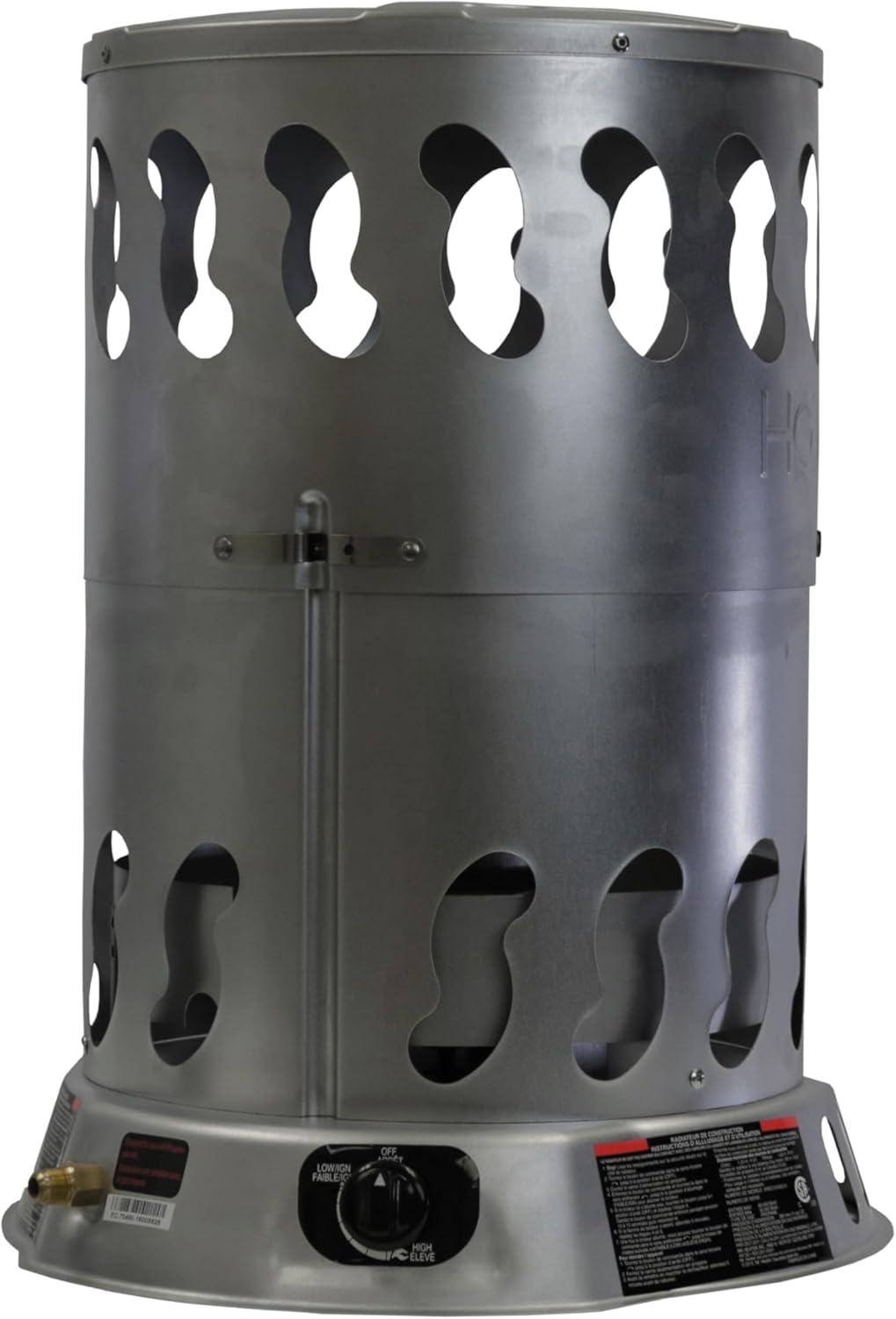 Mr. Heater MH200CVX 200,000 BTU 5,000 Square Feet Portable Outdoor Adjustable Propane Gas Convection Heater with Push Button Igniter and Regulator, Silver