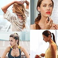 Vista 6 de 10 pulseras bohemias para el cabello para mujeres y niñas, accesorios para el cabello grueso, pulseras elásticas lindas para el cabello, no dañan