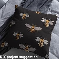 Vista 3 de Tela de mariquita por yarda, tela de tapicería de animales a rayas negras y marrones para sillas, sofá, tela impermeable de lunares geométricos