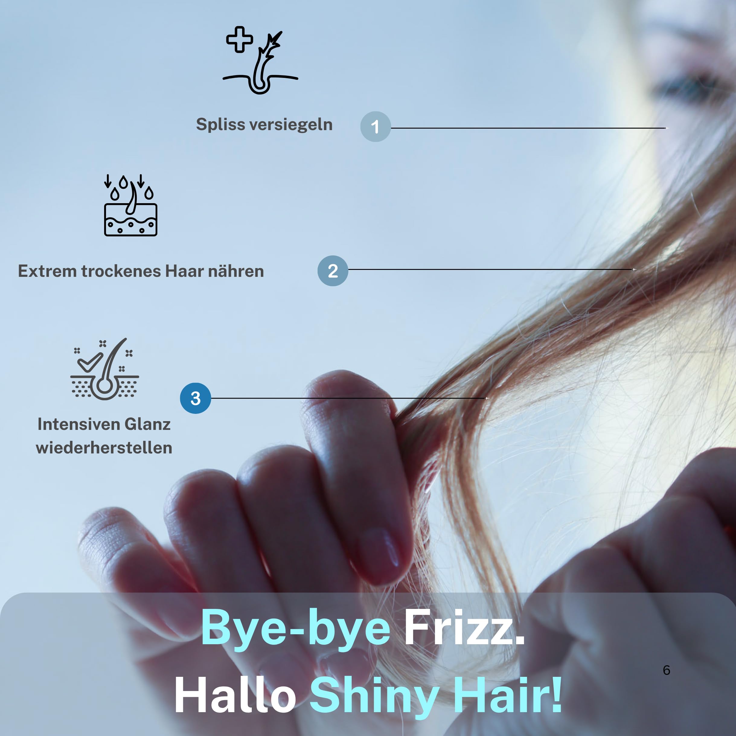 Haarmaske mit Keratin, Rosmarinöl & Arganöl, vegan, 3er Pack | vegane Keratin-Haarkur, für trockenes & strapaziertes Haar, spendet Feuchtigkeit, für glänzendes Haar, 1-2x pro Woche