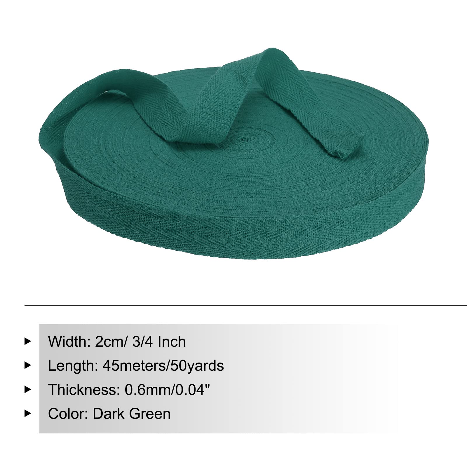 Nastro In Twill Di Cotone 25mm X 50 Iarde - Verde Oliva, Per Cucito E DIY - Foto 9