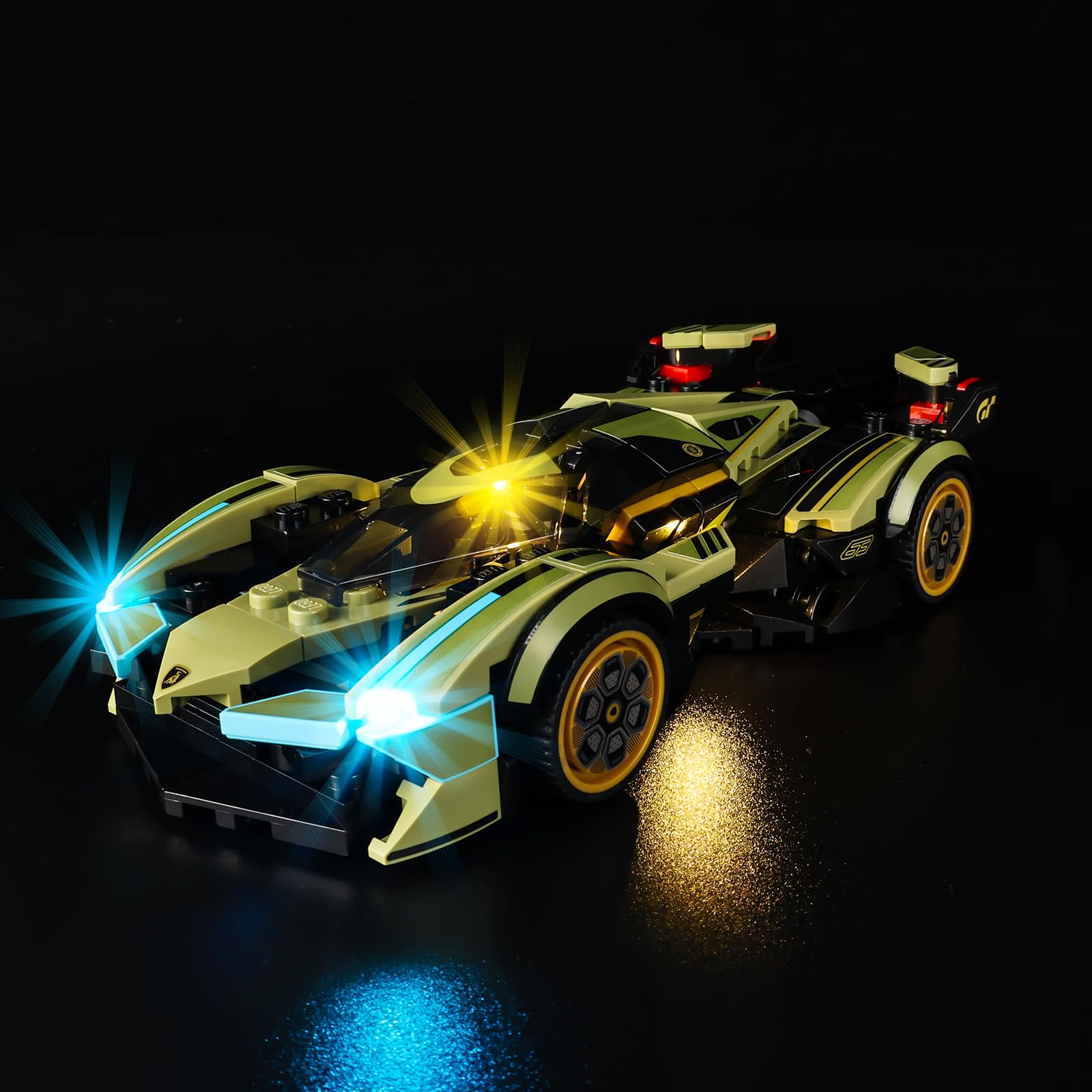 Kyglaring LED Light Kit for Lamborghini Lambo V12 Vision GT Super Car Set, Lighting Kit Compatible With Lego 76923 Building Model Set, NO Lego Brick Set (Classic Version)