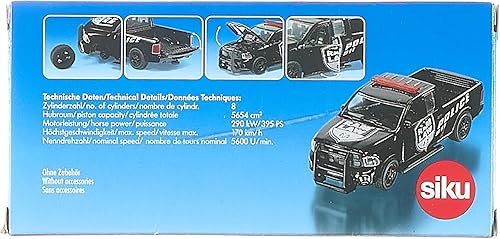 Miniatura 8 de Siku 2309 Super Dodge Ram 1500 - Pastilla de policía, color negro