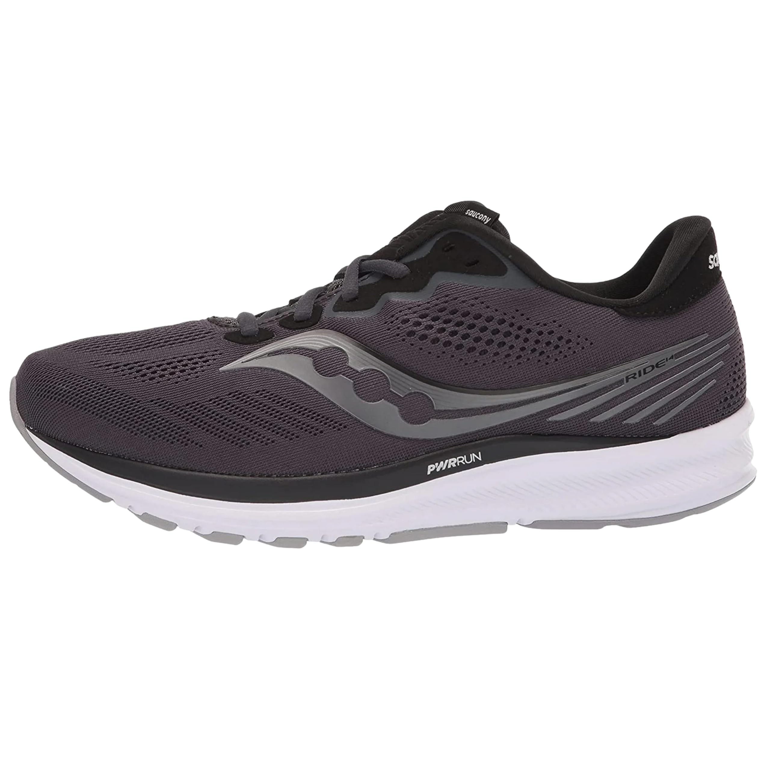 Saucony Ride 14, Chaussures de Course pour Homme, Noir, 46.5 EU