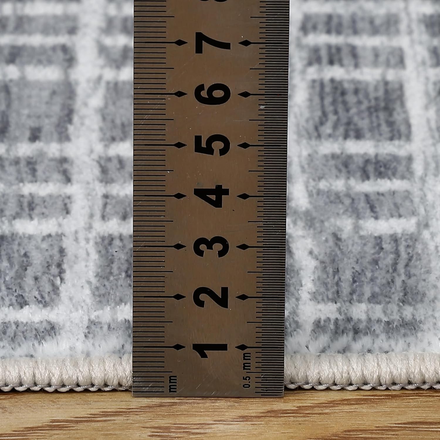 GarveeHome Area Rugs for Living Room 8x10 Washable Rug Modern Plaid Area Rugs for Bedroom Indoor Soft Faux Wool Floor Cover Non-Slip Low Pile Accent Rug for Dining Room Nursery Home Office Dark Grey