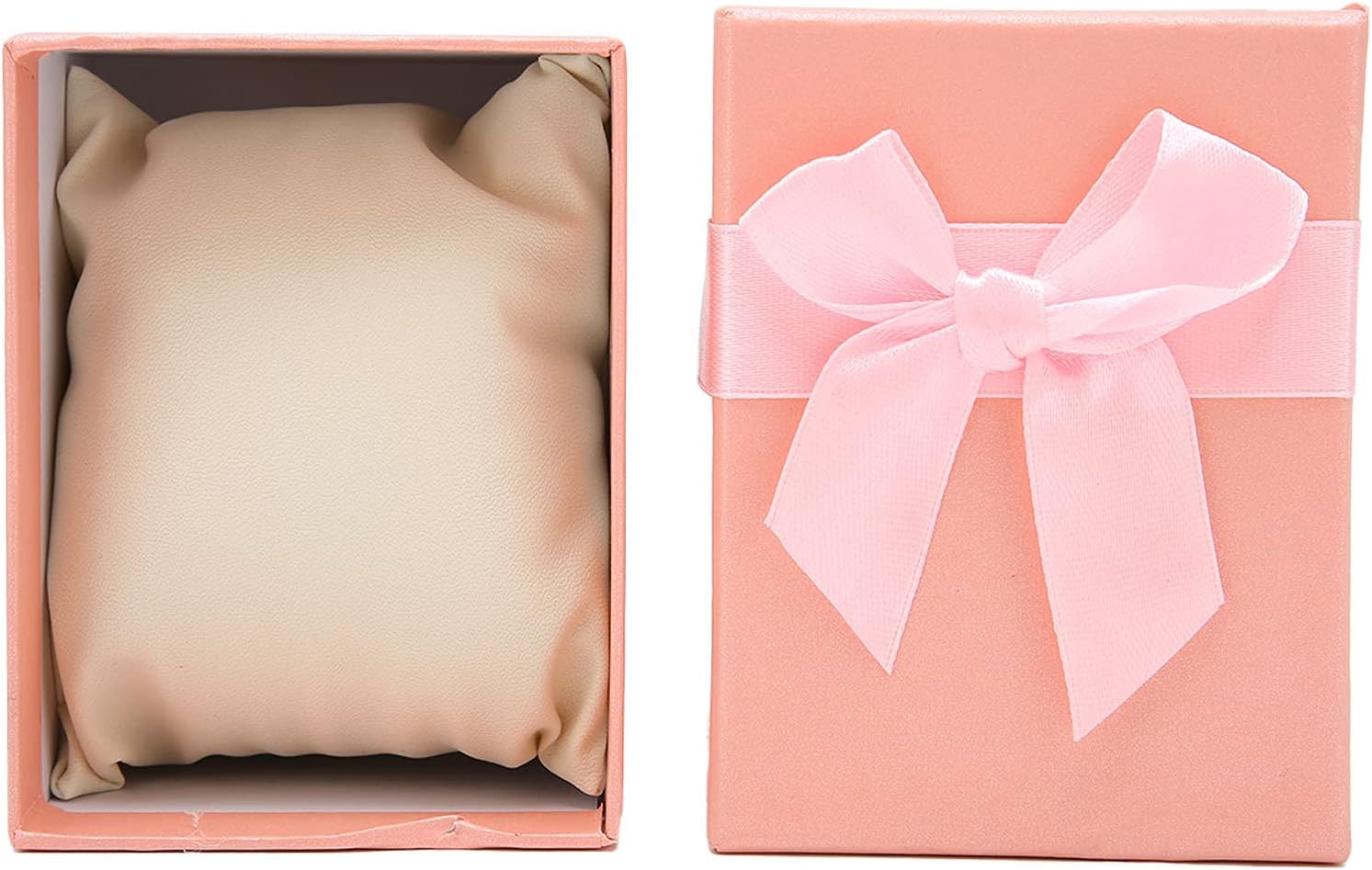 Premium Pink Watch Box with Pillow, Wrist Watch Bangle Display Storage for Christmas Anniversary for Men and Women Organizer (Pink)