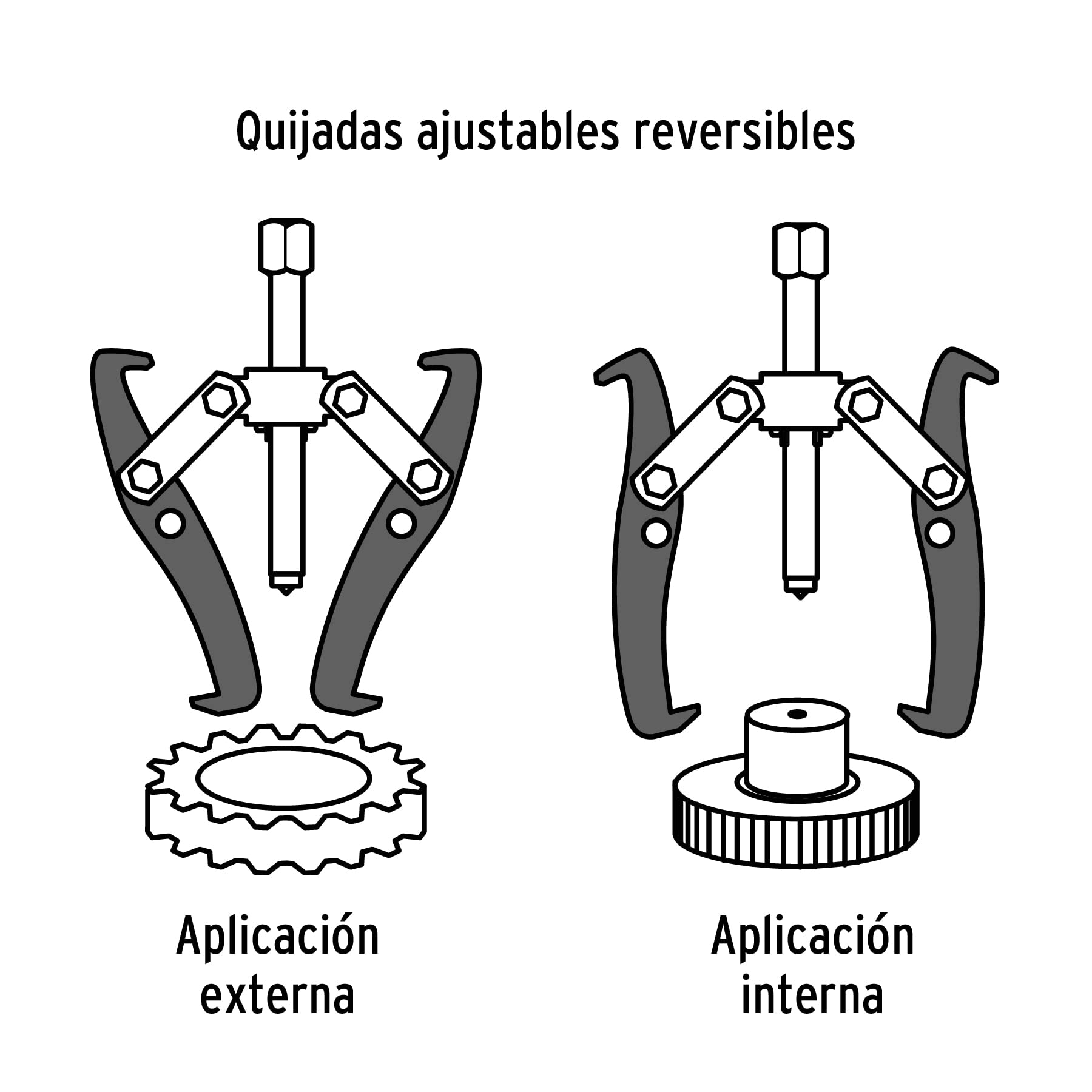 Extractor de poleas, 3 garras - 150 mm