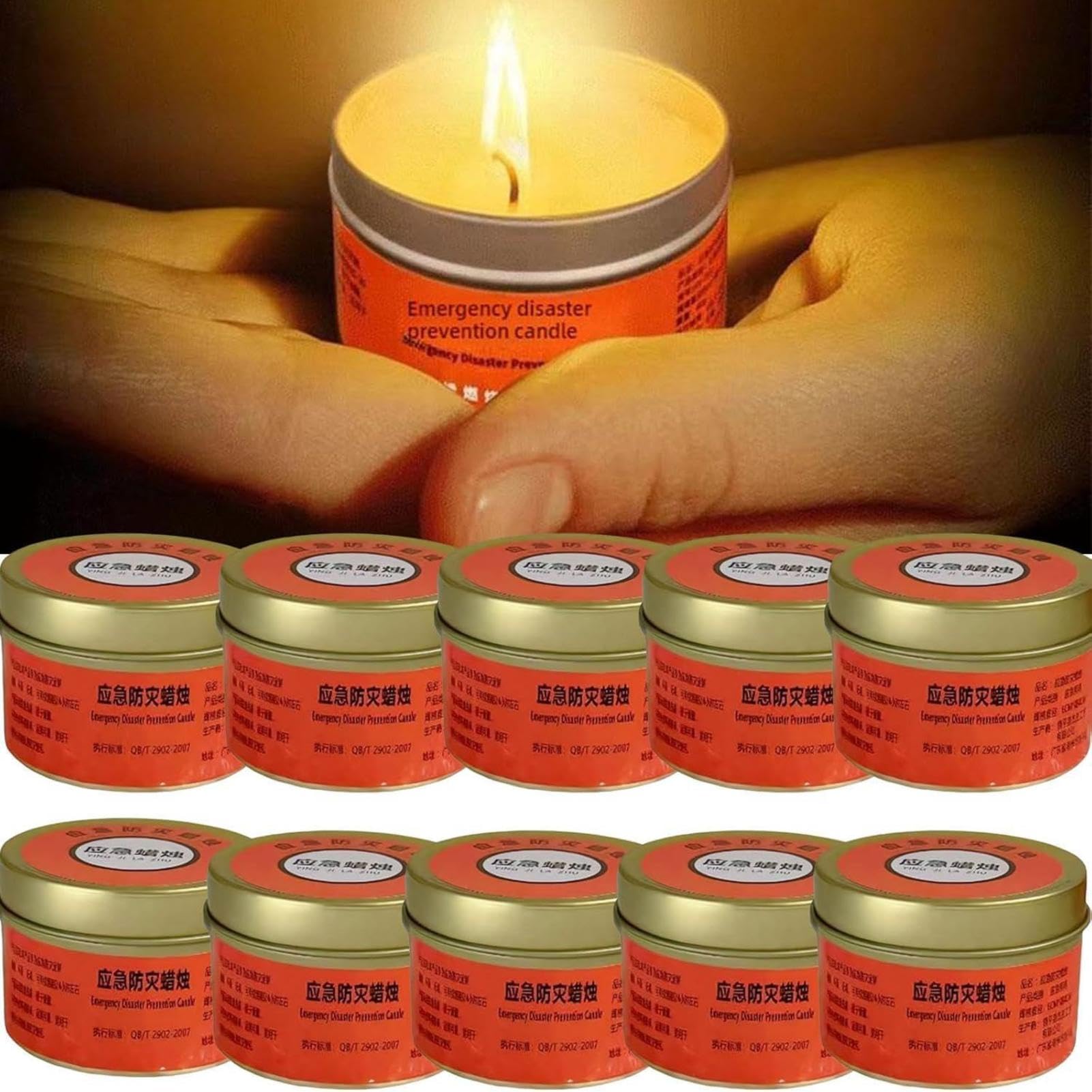 10Pcs Survival Candles Long Burning, Emergencys Disaster Prevent Candles