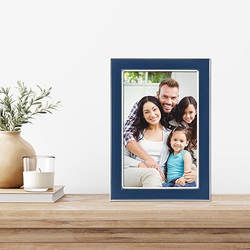 Miniatura 3 de Lawrence Frames Marco de fotos esmaltado azul marino 4x6, azul