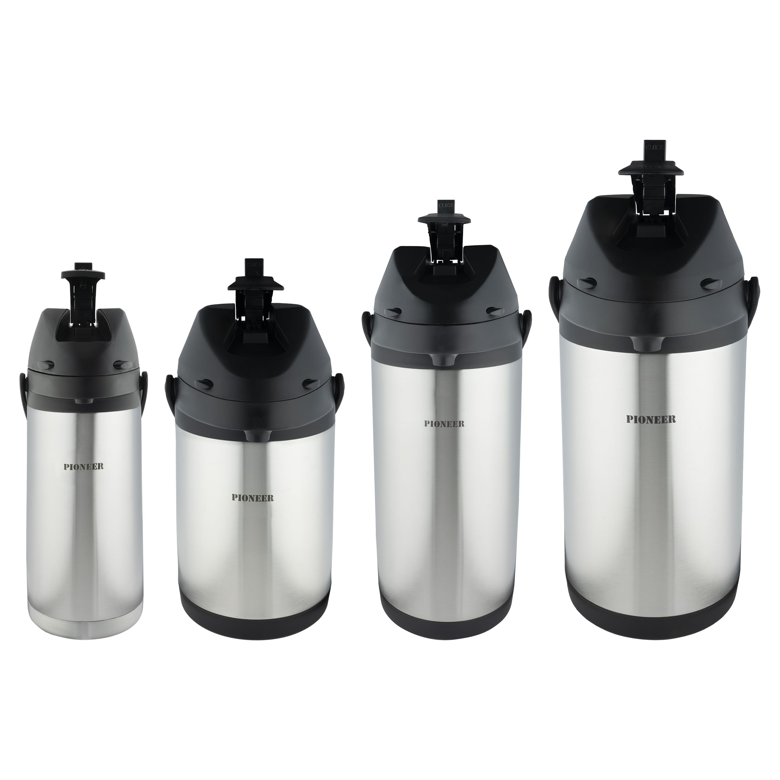 Pioneer Thermos da 5,0 litri in acciaio inossidabile con leva, flacone a tenuta stagna per bevande calde e fredde, distributore di bevande con pompa facile da usare per eventi