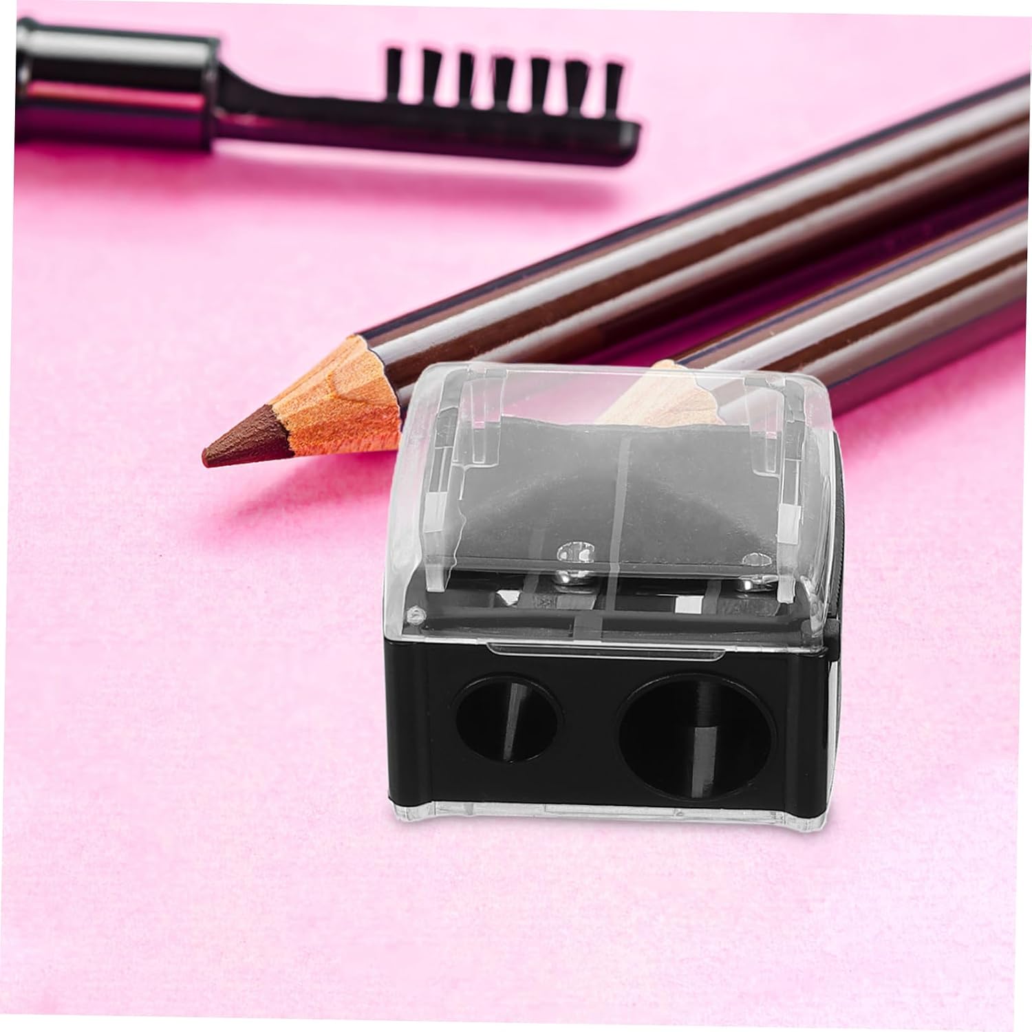 VICASKY 5pcs Dual Pencil Sharpener for Eyebrow Lip Liner Eyeliner Handheld Makeup Tool Quick Precise Sharpening for Home Travel Use for Office Cosmetic Needs