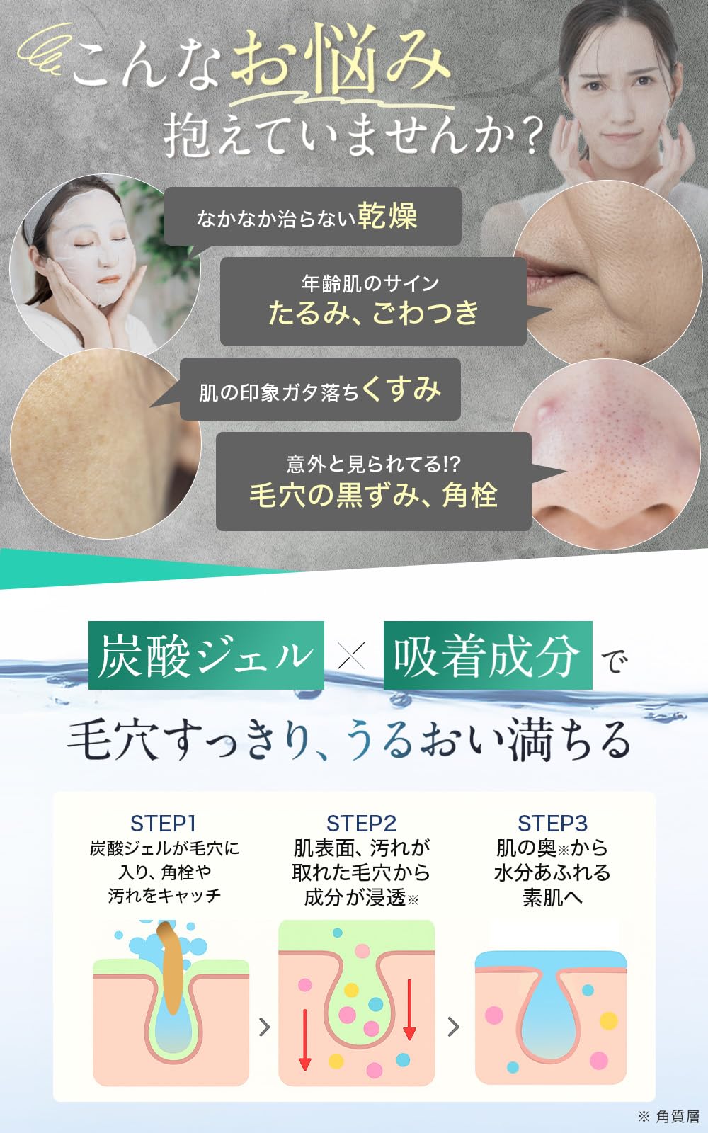 Amazon.co.jp: 【 5分で実感！肌水分爆上がり炭酸パック 】イクダム