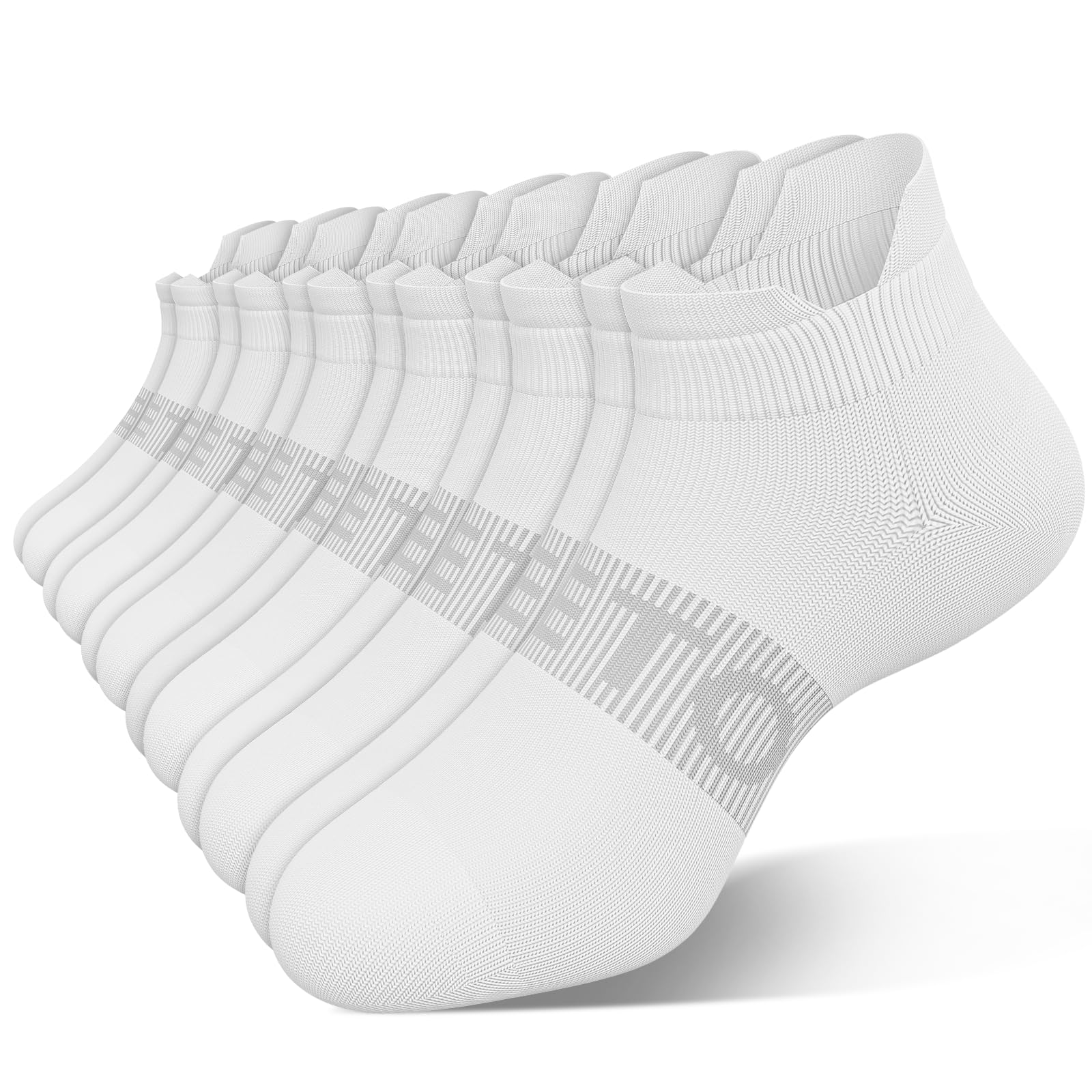 easetoe 6 Pairs Ankle Compression Socks Men Women 15-20 mmHg Low Cut Athletic Running Arch Support for Travel Nurses Flight