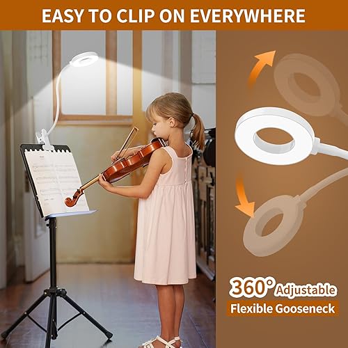 Miniatura 5 de iZELL Luz de lectura, lámpara de abrazadera USB para libro de lectura infantil en la cama por la noche, lámpara de escritorio pequeña LED con clip