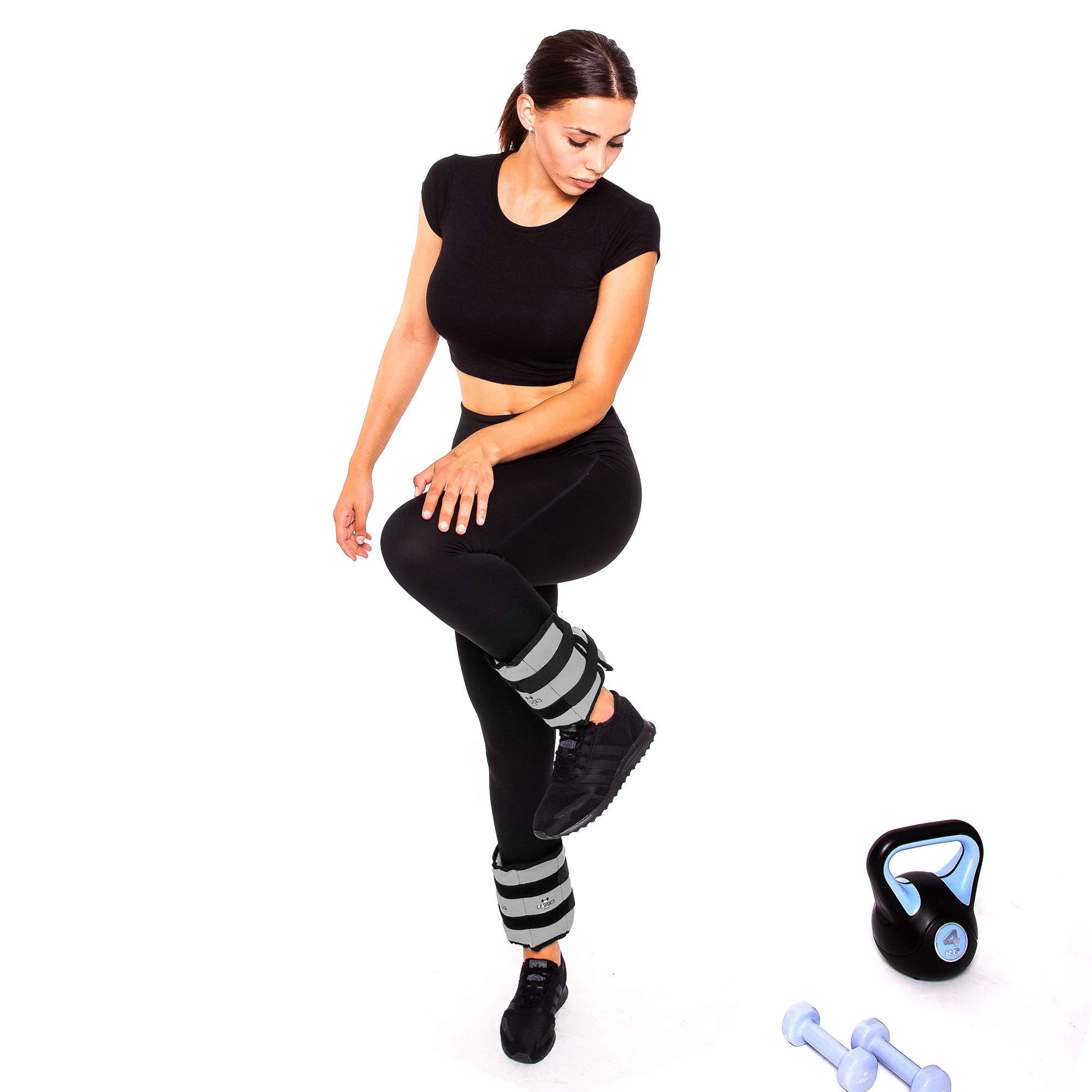 C.P.Sports Gewichtsmanschetten Paar (2er Set) oder Kombi-Packs für Handgelenk & Fußgelenk | Gewichte für Arme & Beine | 0,5KG – 8KG | Ankle Weights für Fitness, Joggen, Ausdauer, Krafttraining, Gym