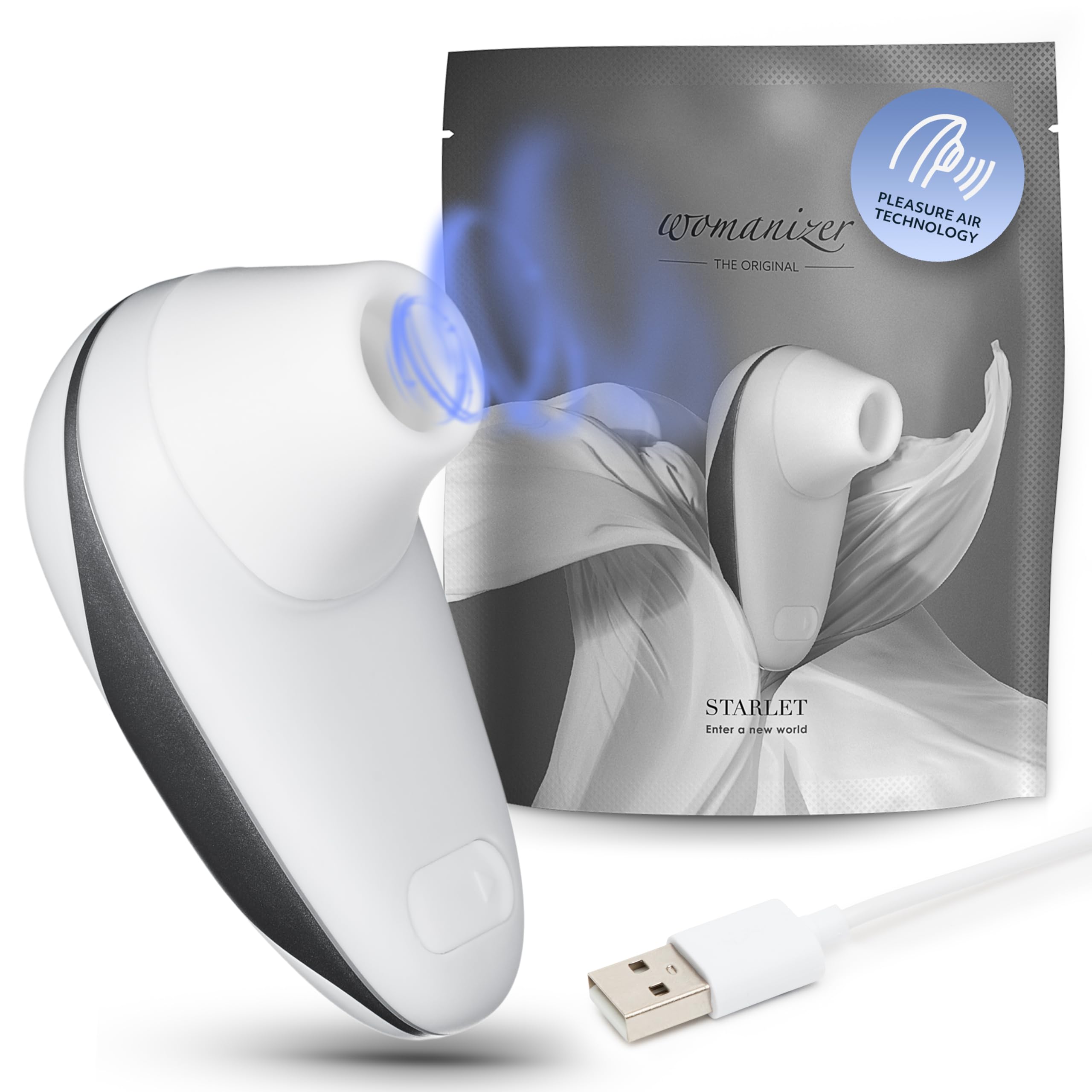 Womanizer Starlet Snow - Suceur de clitoris - Mini stimulateur clitoridien avec 4 niveaux d'intensité - Sex Toy silencieux étanche